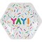 Disposable Plates - 24-Count Paper Plates, Hexagon Plates, Kids Birthday Party Supplies for Appetizer, Lunch, Dinner, and Dessert, 9 x 8 Inches